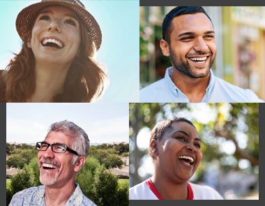 4 images of customers