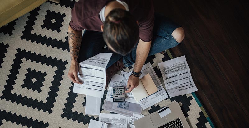 man learning how to build his credit