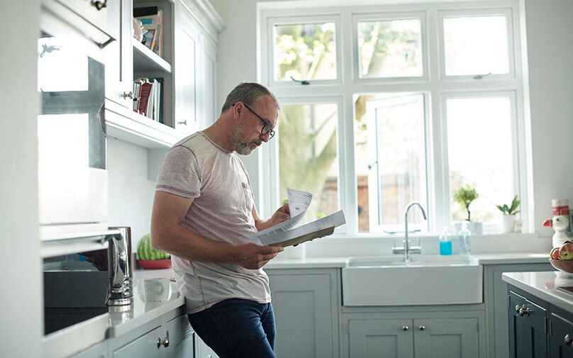 man learning that he pre-qualified for a loan