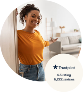 Girl and Trustpilot rating of 4.5