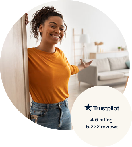 Girl and Trustpilot rating of 4.5