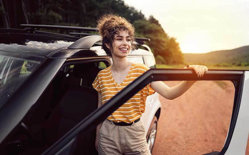 woman enjoying her equity in her car