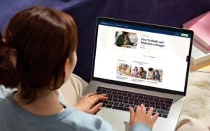 Woman using Best Egg resources to understand financial literacy