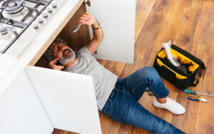 A man working on a home repair